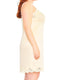 Antique White Plus Size Lace Inset Satin Full Slip 1112
