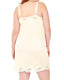 Antique White Plus Size Lace Inset Satin Full Slip 1112
