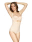 Wheat Open Bust Control Bodysuit 7193
