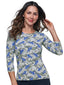 Dark Gray Super Smooth 3/4 Sleeve Top 4423