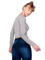 Gray Long Sleeve Crop Top 40027