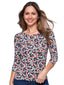 Gray Super Smooth 3/4 Sleeve Top 4423