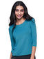 Steel Blue Super Smooth 3/4 Sleeve Top 4423
