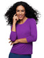 Dark Slate Blue Super Smooth 3/4 Sleeve Top 4423
