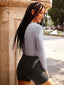 Rosy Brown Long Sleeve Crop Top 40027