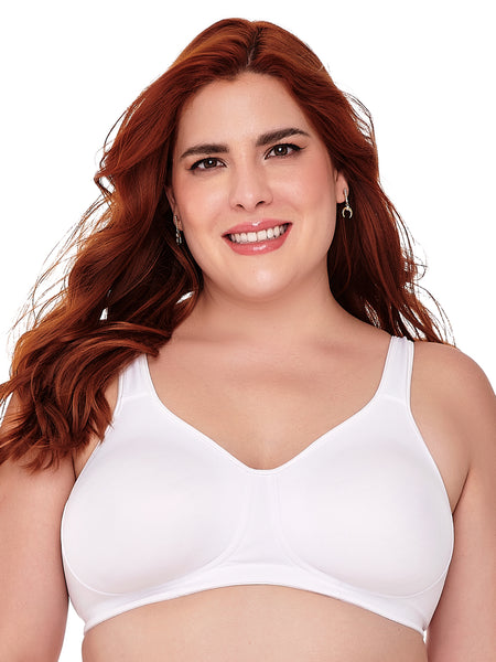1pc Women's Sexy White Bra, Ultra-Thin Design, Wire-Free, Push Up,  Anti-Droop & Side Boob, Bra Cup