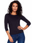 Black Super Smooth 3/4 Sleeve Top 4423