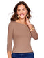 Rosy Brown Super Smooth 3/4 Sleeve Top 4423