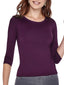 White Smoke Super Smooth 3/4 Sleeve Top 4423