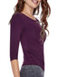 White Smoke Super Smooth 3/4 Sleeve Top 4423