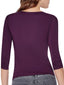 Dark Slate Gray Super Smooth 3/4 Sleeve Top 4423