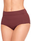 Saddle Brown Microfiber Smoothing High Rise Brief Panty 1551