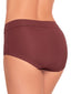 Saddle Brown Microfiber Smoothing High Rise Brief Panty 1551