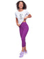 Maroon Mid Rise Capri Leggings 1794