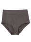 Dim Gray Microfiber Smoothing High Rise Brief Panty 1551