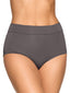 Dim Gray Microfiber Smoothing High Rise Brief Panty 1551