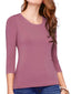 White Smoke Super Smooth 3/4 Sleeve Top 4423
