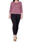 White Smoke Super Smooth 3/4 Sleeve Top 4423