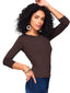 White Smoke Super Smooth 3/4 Sleeve Top 4423