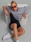Dark Gray Ribbed sweatshirt 88154