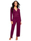 Dark Red Long PJ Set 77120