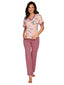 Rosy Brown Cotton long pajama set 77128