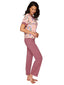 Rosy Brown Cotton long pajama set 77128