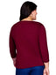 Dark Red Cotton 3/4 Top 43355