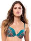 Dark Salmon Plunge Push Up Bra 7926