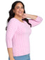 White Smoke Super Smooth 3/4 Sleeve Top 4423
