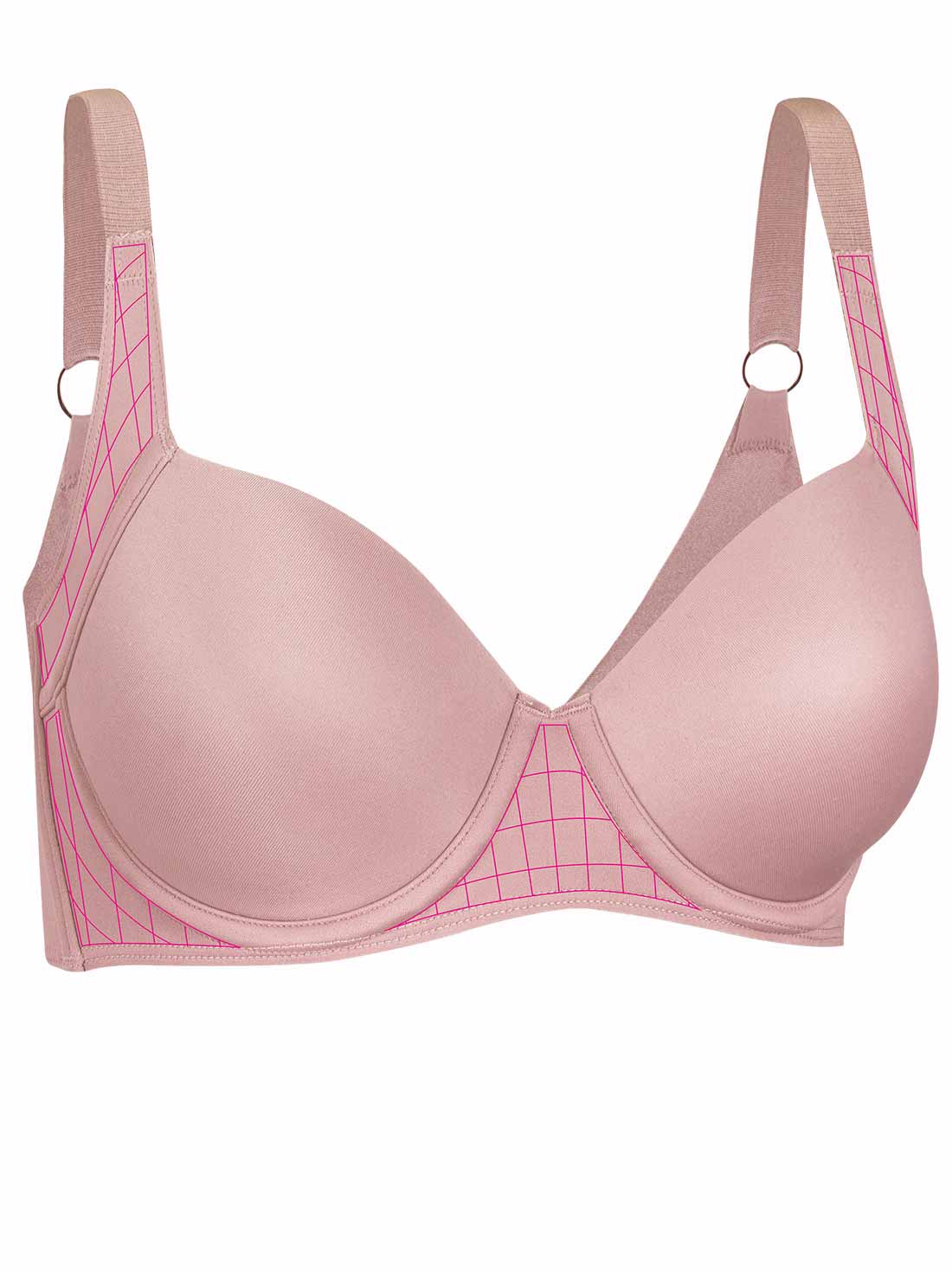 Buy Trylo Double Layered Non-Wired Full Coverage T-Shirt Bra - Skin at  Rs.685 online