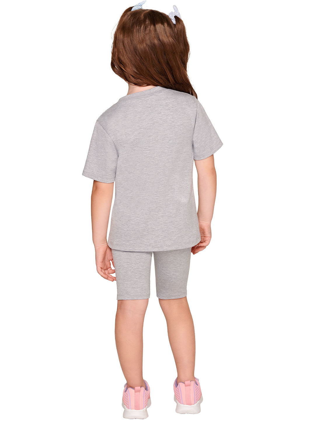Gray T-Shirt and Shorts Set 19005