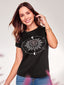 Dark Slate Gray Womens Graphic T-Shirt 45626