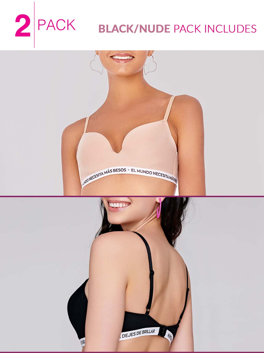 Buy Juniors Assorted Bra with Lace Detail and Adjustable Strap