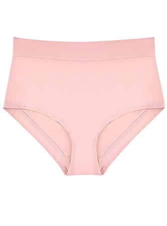Buy Amante Silicon Flock High Rise Full Brief Vanish Panty - Pink